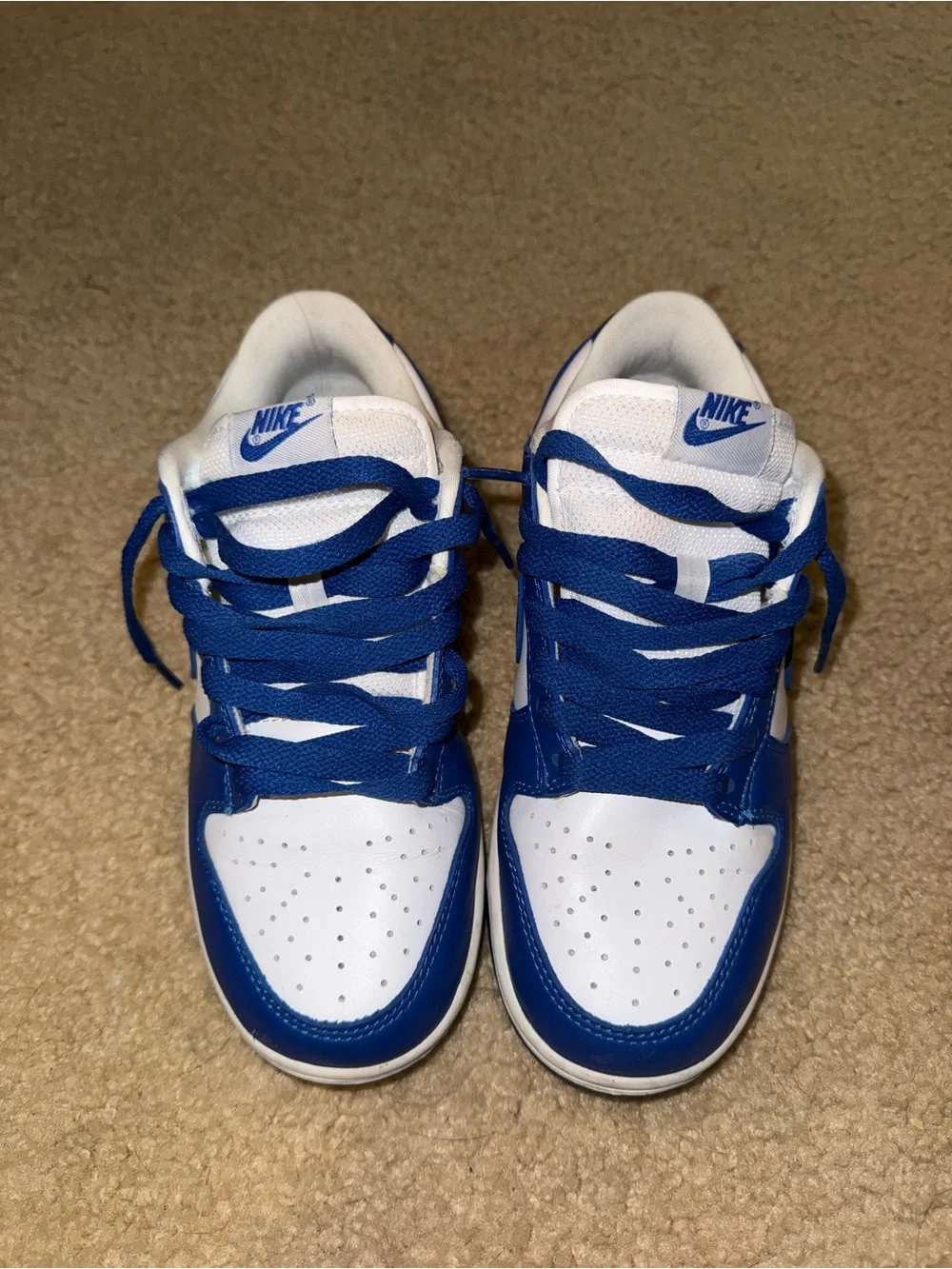 Nike Women’s Dunk Low Hyper Blue and White Low-Top Sneakers